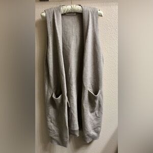 Sleeveless Open-Front Knit Vest